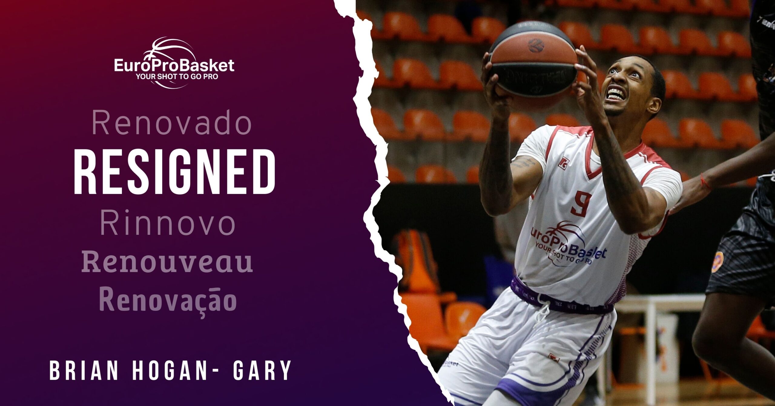 Brian HoganGary Portugal Player Signed EuroProBasket