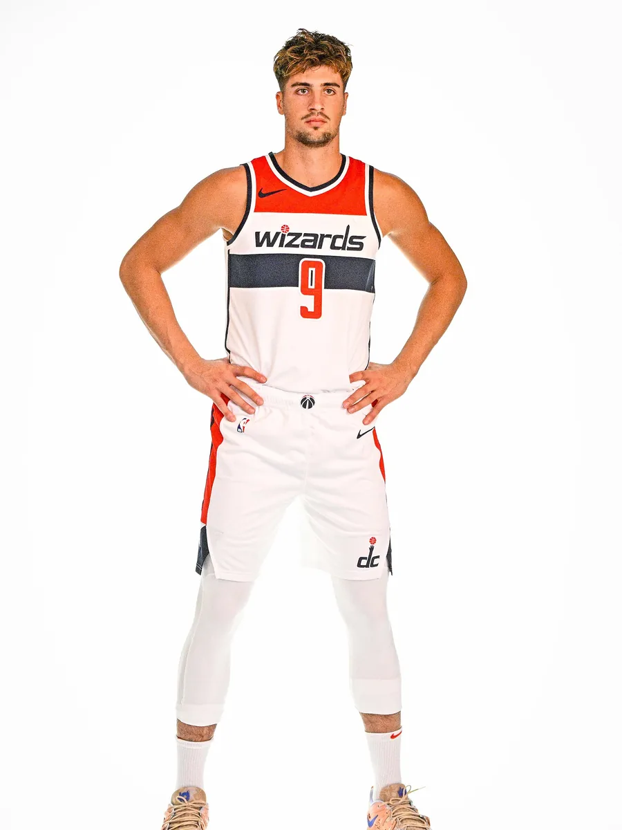 Deni Avdija of the Portland Trail Blazers, pictured with the Washington Wizards in 2022