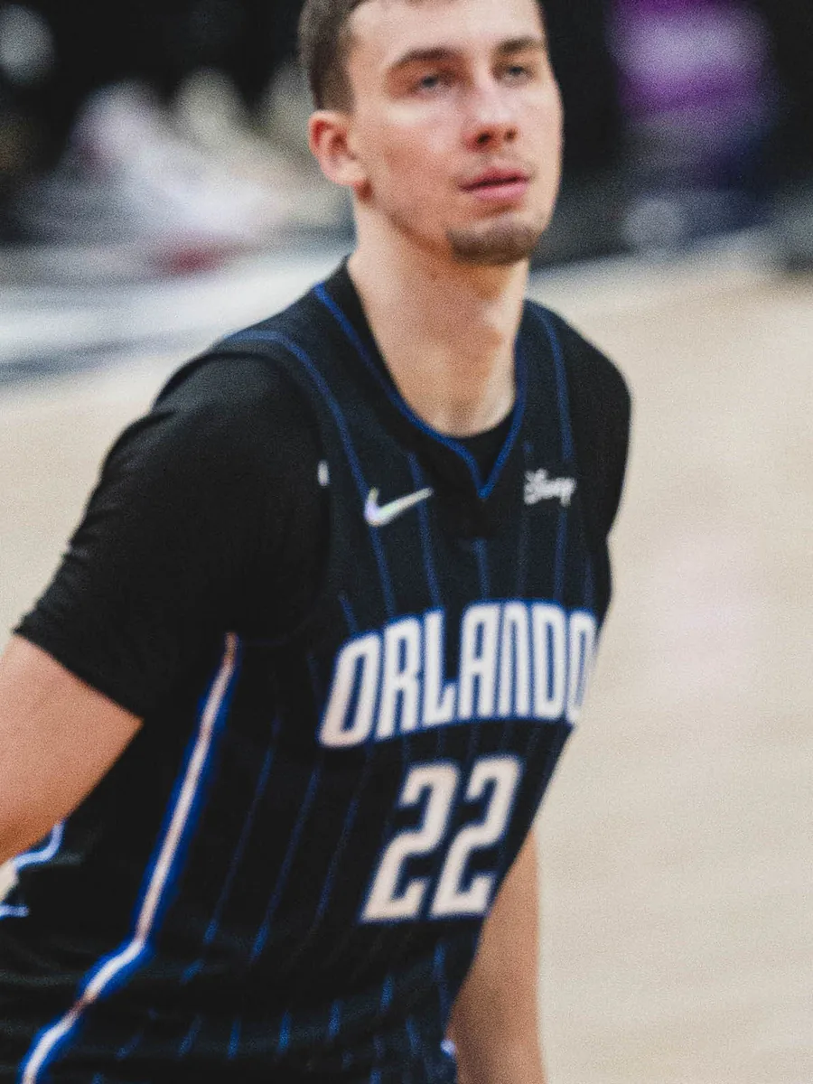 Franz Wagner of the Orlando Magic, pictured with the Orlando Magic in 2022