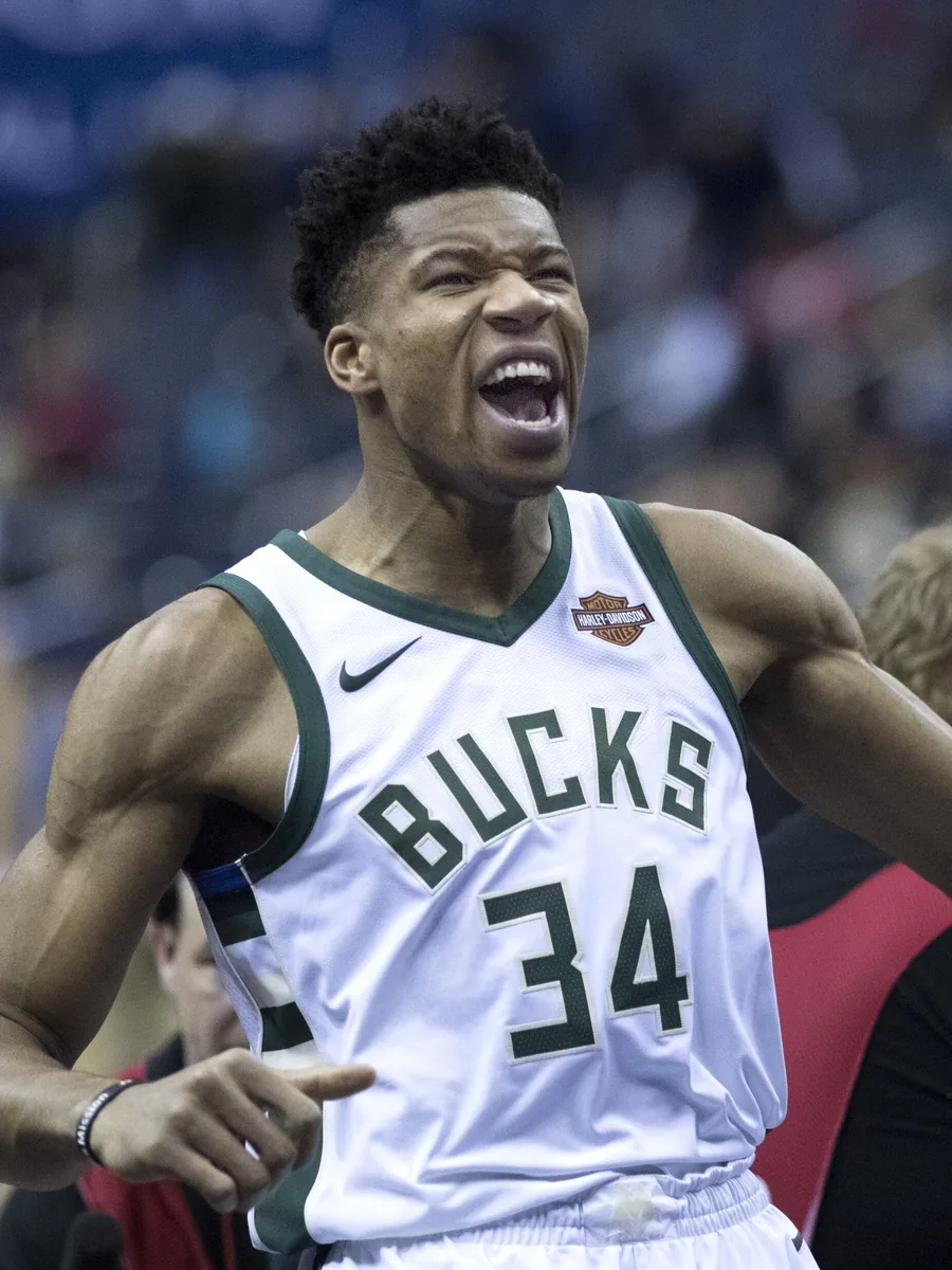 Giannis Antetokounmpo of the Miami Heat, pictured with the Milwaukee Bucks in 2018