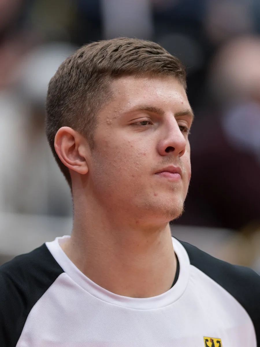Isaiah Hartenstein of the Oklahoma City Thunder, pictured with the Germany national team in 2017