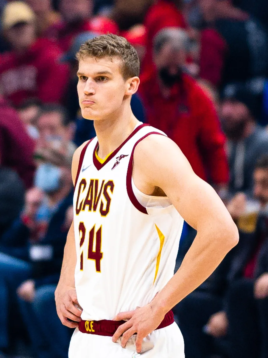 Lauri Markkanen of the Utah Jazz, pictured with the Cleveland Cavaliers in 2021
