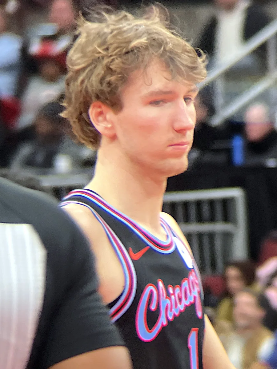 Matas Buzelis of the Chicago Bulls, pictured with the Chicago Bulls in 2026